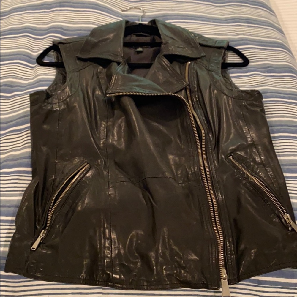 Leather Moto vest